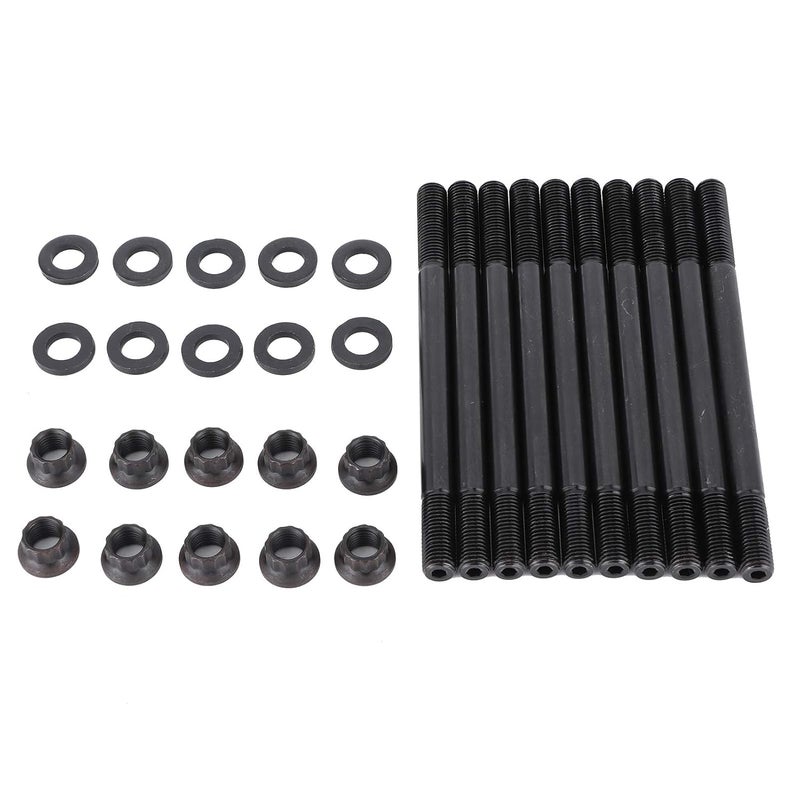 Aramox Cylinder Head Stud, 208-4305 Cylinder Head Stud Kit Bolts Nuts Black for 1996-2000 D16Y7 D16Y8 - Image 3
